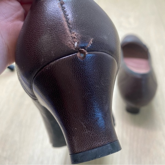 BeautiFeel Brown Leather Bow Leather Pumps - Picture 6 of 6